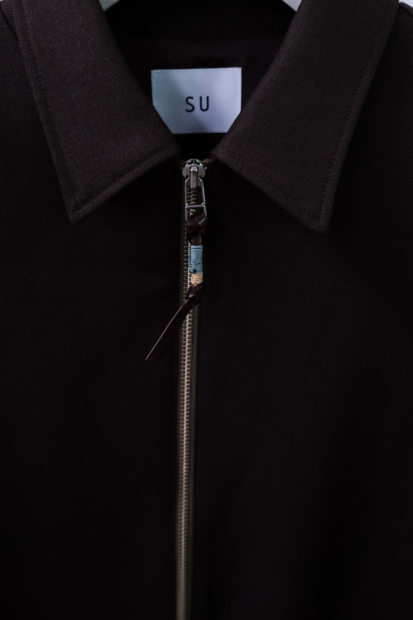 WOOL ZIP JACKET_BROWN