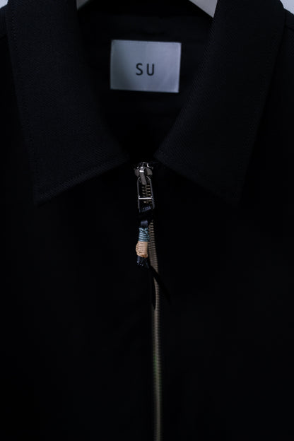 WOOL ZIP JACKET_BLACK
