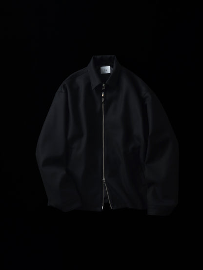 WOOL ZIP JACKET_BLACK